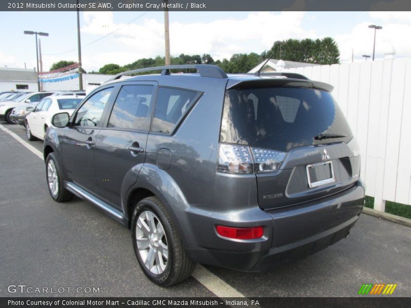 Graphite Gray Metallic / Black 2012 Mitsubishi Outlander SE AWD