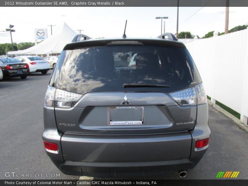 Graphite Gray Metallic / Black 2012 Mitsubishi Outlander SE AWD