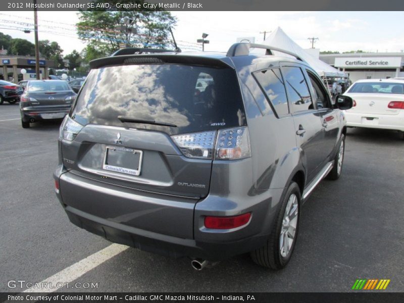 Graphite Gray Metallic / Black 2012 Mitsubishi Outlander SE AWD