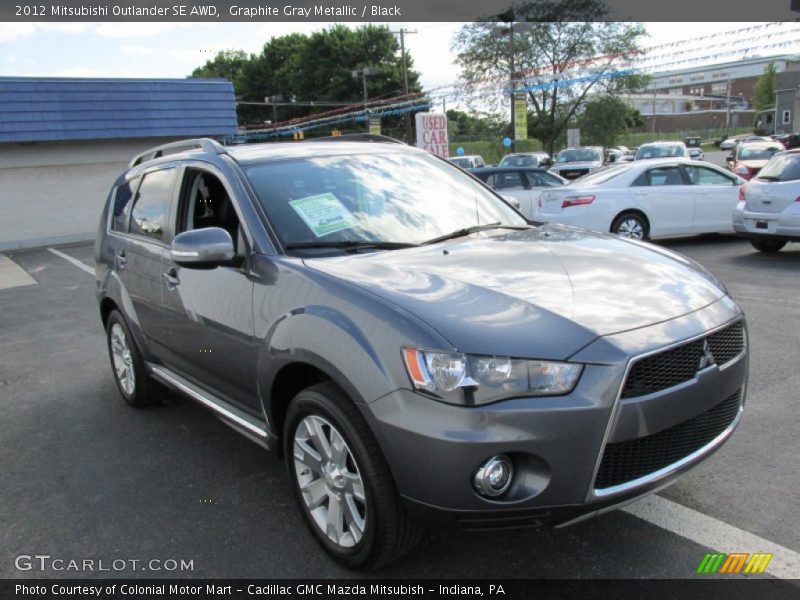 Graphite Gray Metallic / Black 2012 Mitsubishi Outlander SE AWD