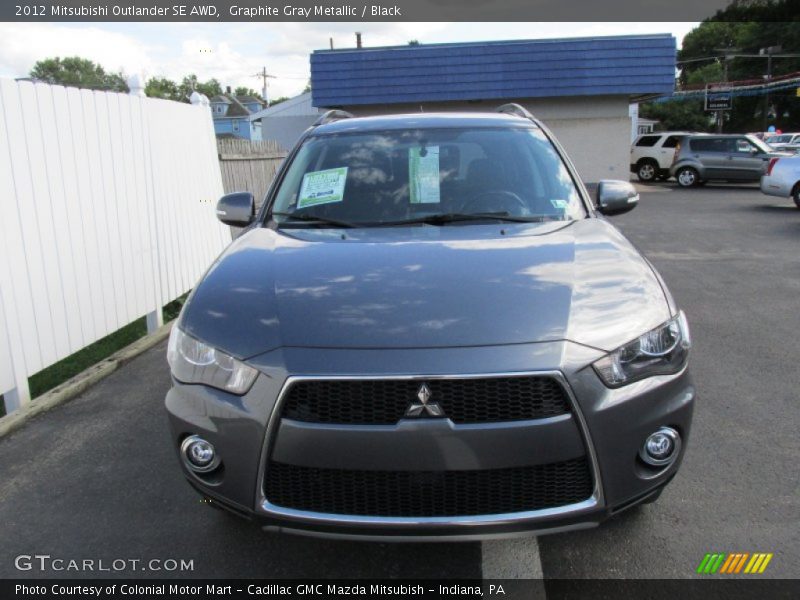 Graphite Gray Metallic / Black 2012 Mitsubishi Outlander SE AWD