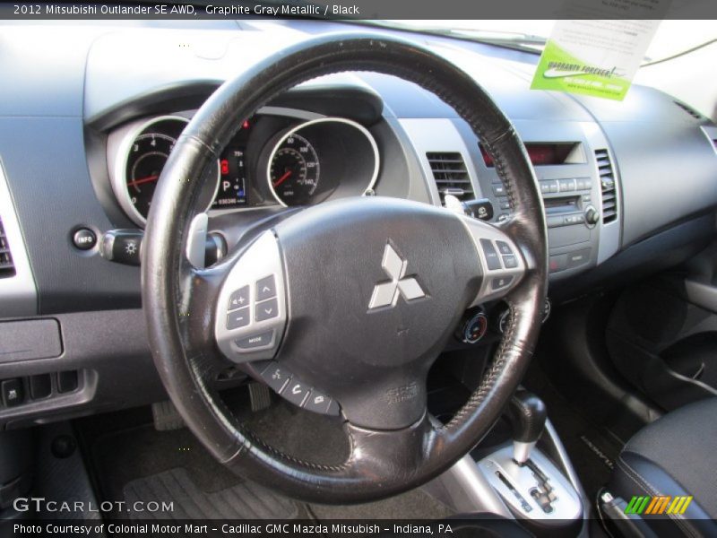 Graphite Gray Metallic / Black 2012 Mitsubishi Outlander SE AWD