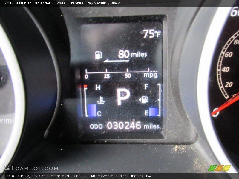Graphite Gray Metallic / Black 2012 Mitsubishi Outlander SE AWD