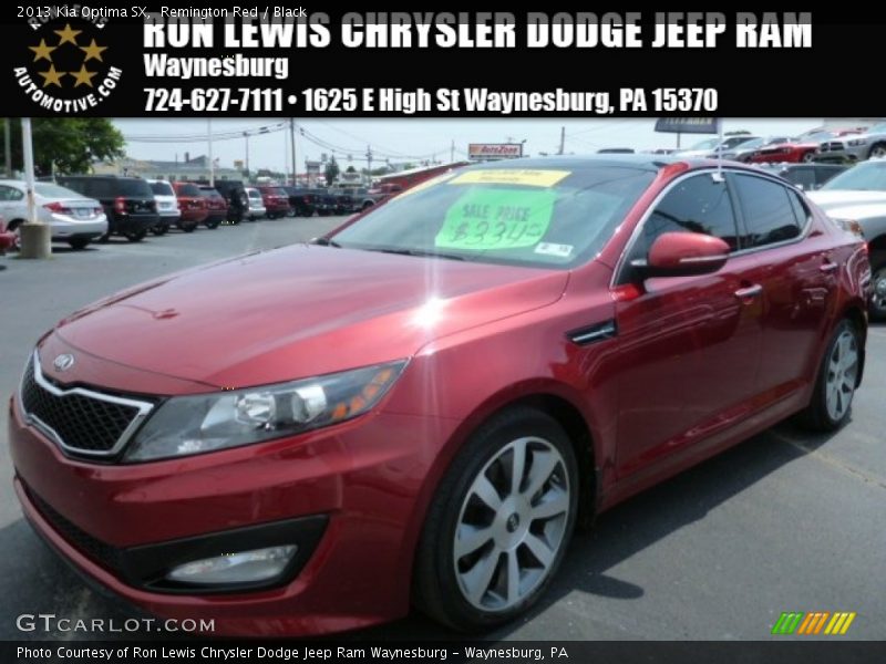 Remington Red / Black 2013 Kia Optima SX