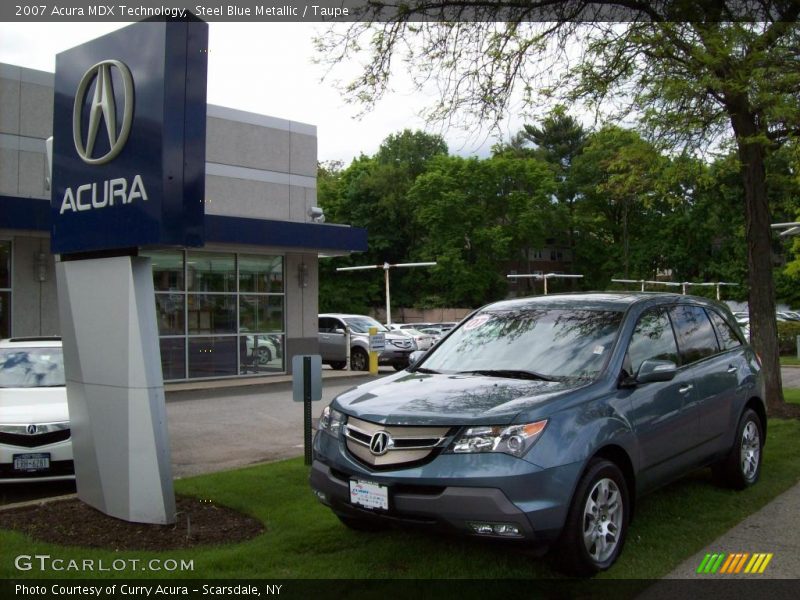 Steel Blue Metallic / Taupe 2007 Acura MDX Technology