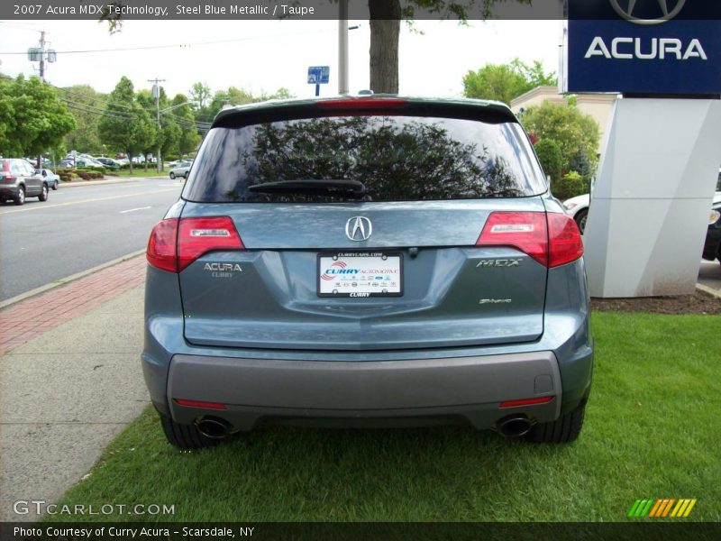 Steel Blue Metallic / Taupe 2007 Acura MDX Technology