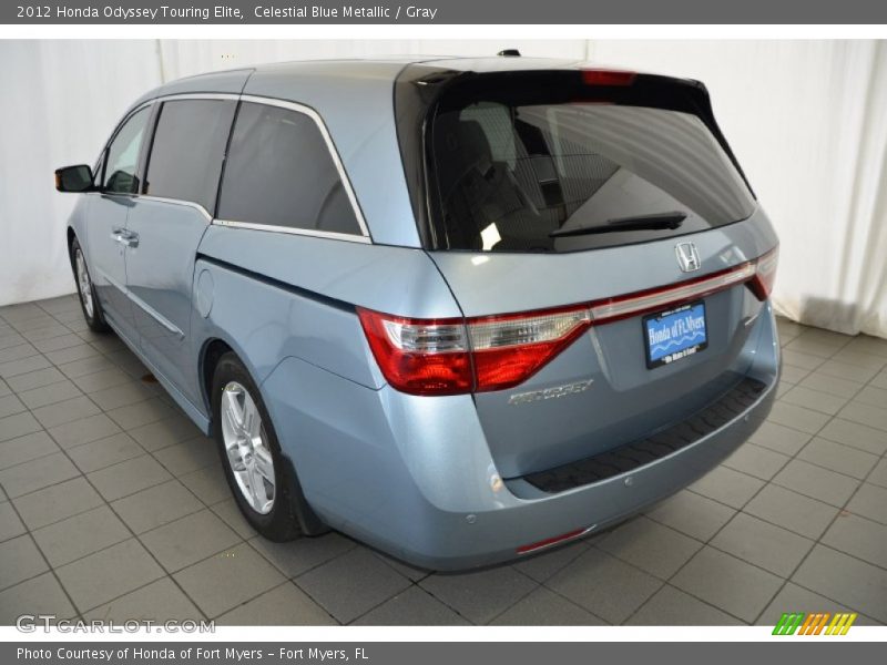 Celestial Blue Metallic / Gray 2012 Honda Odyssey Touring Elite