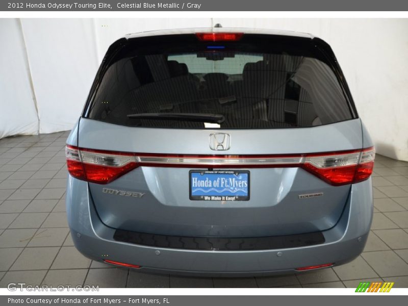Celestial Blue Metallic / Gray 2012 Honda Odyssey Touring Elite