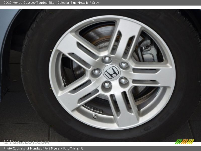 Celestial Blue Metallic / Gray 2012 Honda Odyssey Touring Elite