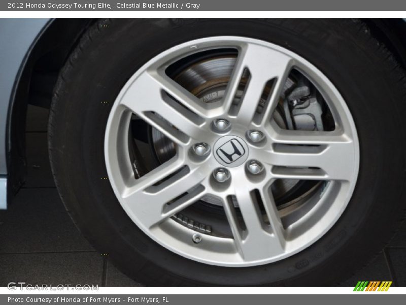 Celestial Blue Metallic / Gray 2012 Honda Odyssey Touring Elite