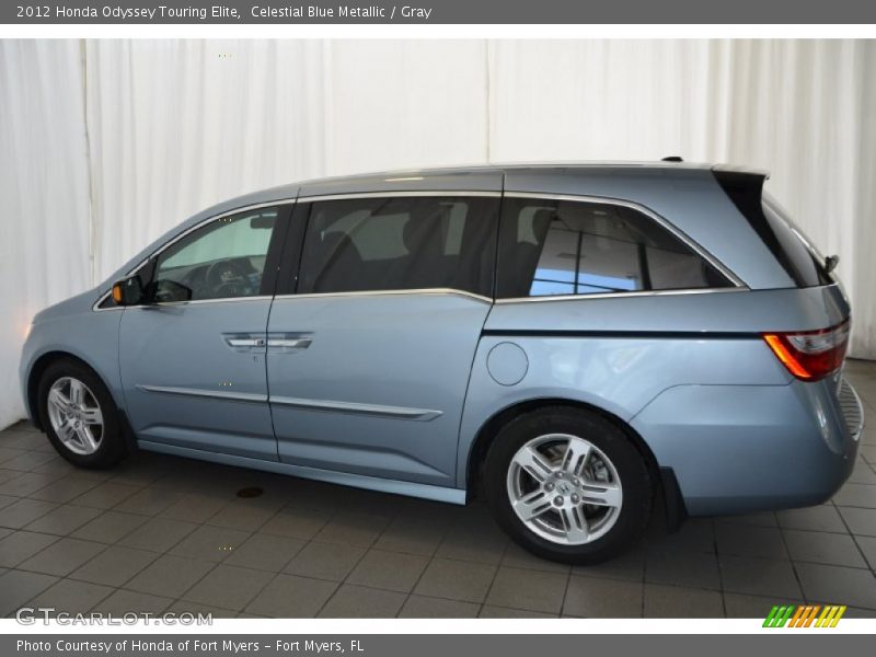 Celestial Blue Metallic / Gray 2012 Honda Odyssey Touring Elite