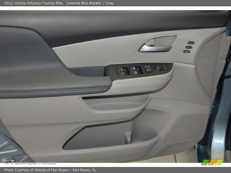 Celestial Blue Metallic / Gray 2012 Honda Odyssey Touring Elite