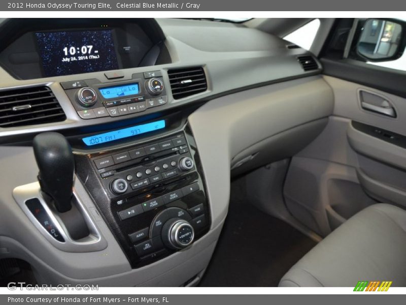 Celestial Blue Metallic / Gray 2012 Honda Odyssey Touring Elite