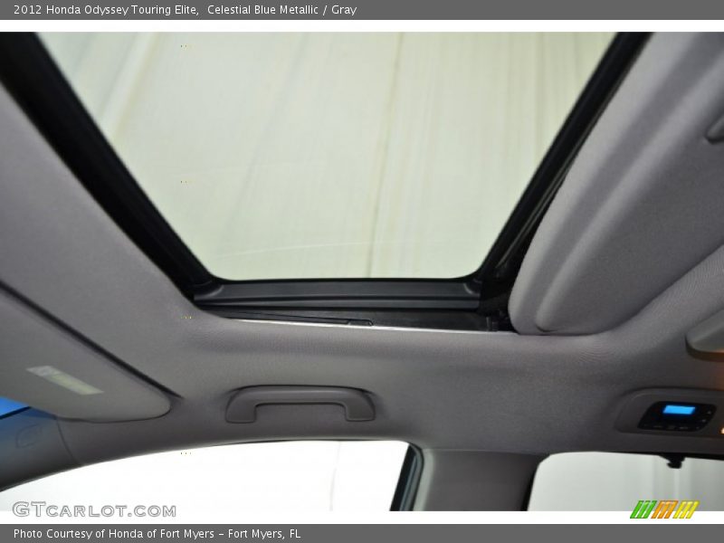 Celestial Blue Metallic / Gray 2012 Honda Odyssey Touring Elite