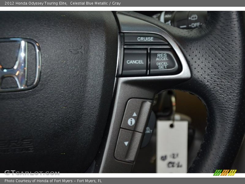 Celestial Blue Metallic / Gray 2012 Honda Odyssey Touring Elite