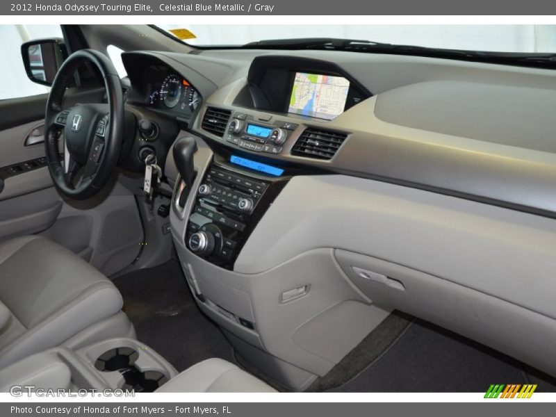 Celestial Blue Metallic / Gray 2012 Honda Odyssey Touring Elite