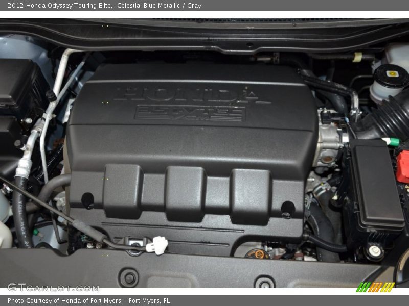 Celestial Blue Metallic / Gray 2012 Honda Odyssey Touring Elite