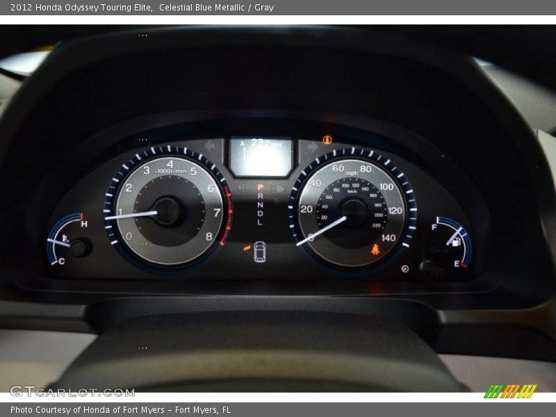 Celestial Blue Metallic / Gray 2012 Honda Odyssey Touring Elite