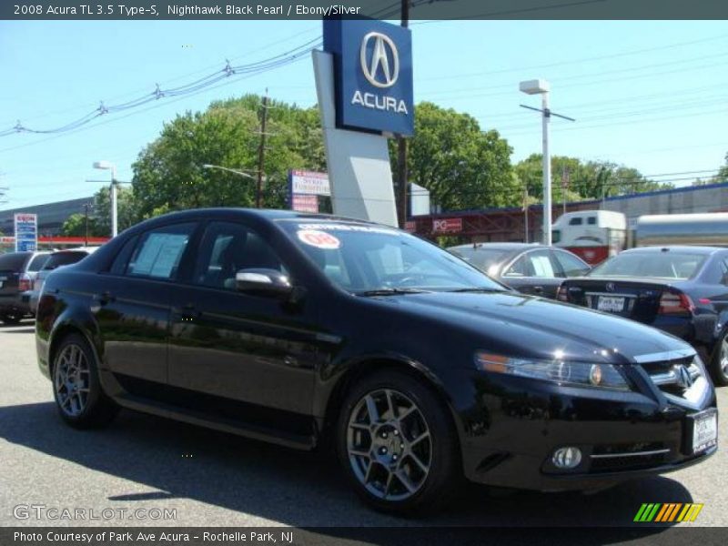 Nighthawk Black Pearl / Ebony/Silver 2008 Acura TL 3.5 Type-S