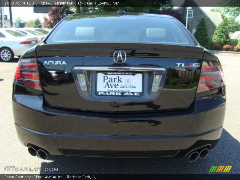 Nighthawk Black Pearl / Ebony/Silver 2008 Acura TL 3.5 Type-S