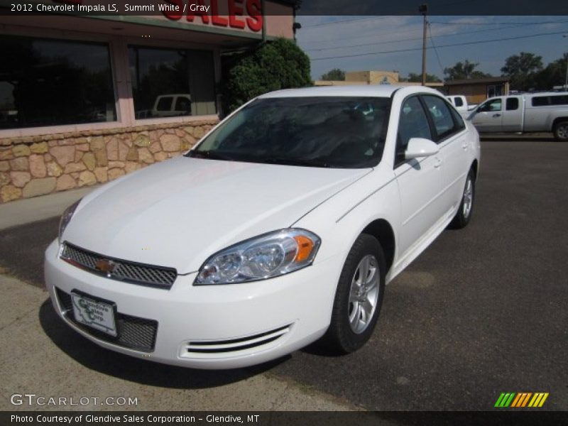Summit White / Gray 2012 Chevrolet Impala LS