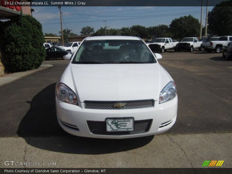 Summit White / Gray 2012 Chevrolet Impala LS