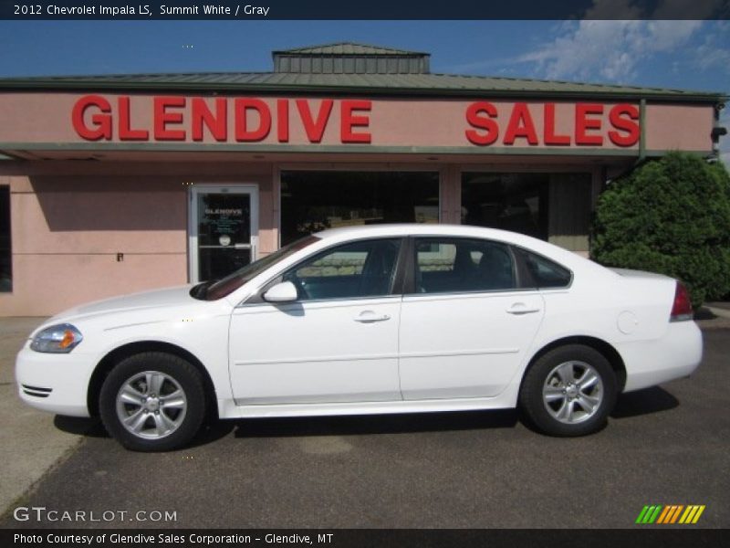 Summit White / Gray 2012 Chevrolet Impala LS