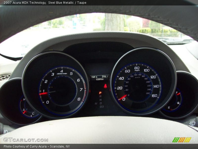 Steel Blue Metallic / Taupe 2007 Acura MDX Technology