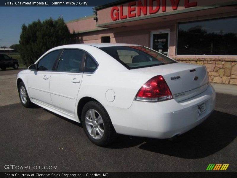 Summit White / Gray 2012 Chevrolet Impala LS