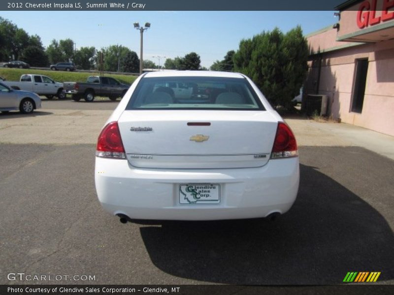 Summit White / Gray 2012 Chevrolet Impala LS