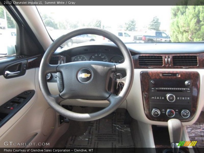 Summit White / Gray 2012 Chevrolet Impala LS