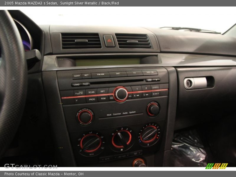 Sunlight Silver Metallic / Black/Red 2005 Mazda MAZDA3 s Sedan