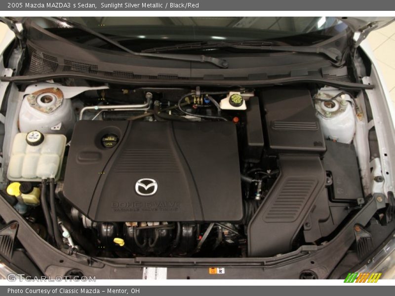 Sunlight Silver Metallic / Black/Red 2005 Mazda MAZDA3 s Sedan