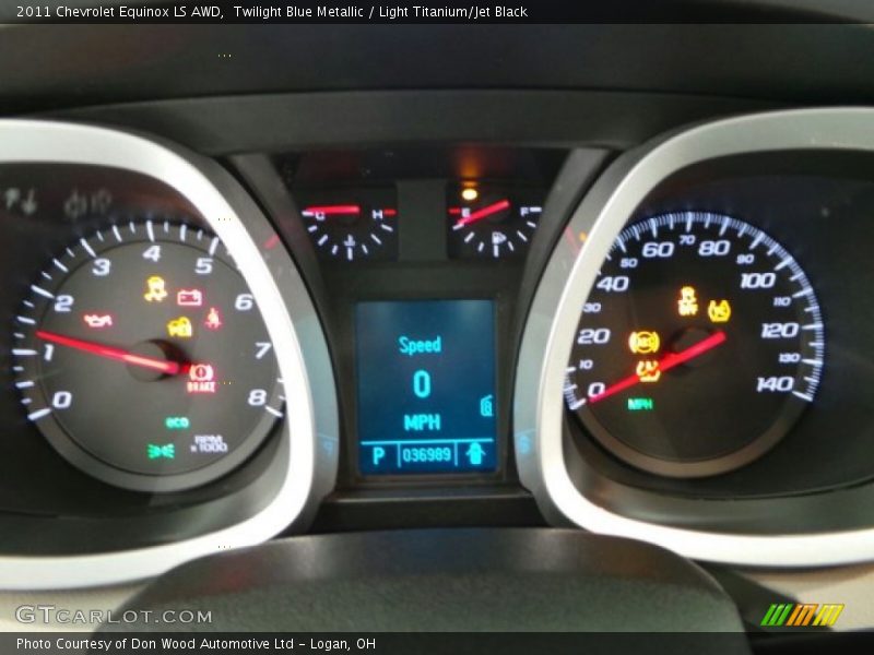 Twilight Blue Metallic / Light Titanium/Jet Black 2011 Chevrolet Equinox LS AWD