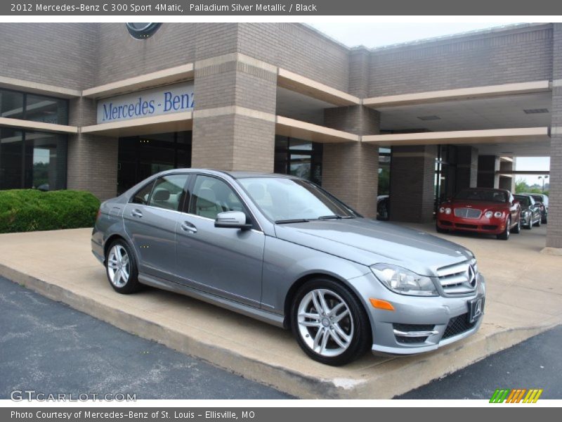 Palladium Silver Metallic / Black 2012 Mercedes-Benz C 300 Sport 4Matic