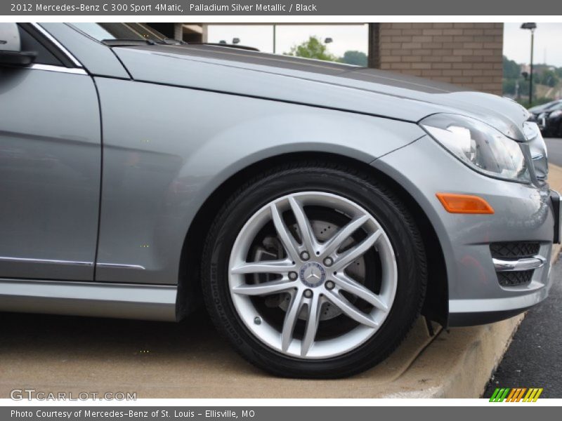 Palladium Silver Metallic / Black 2012 Mercedes-Benz C 300 Sport 4Matic