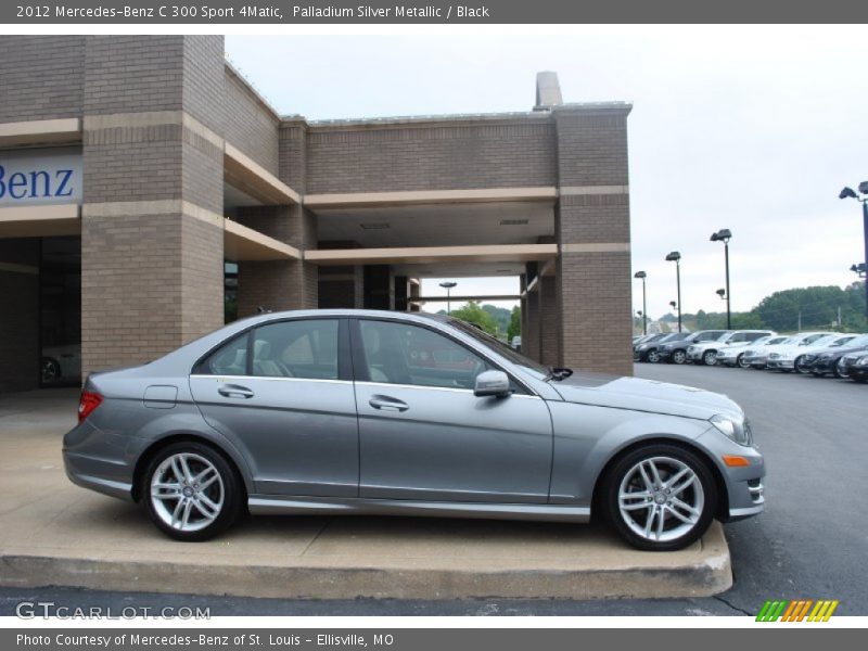 Palladium Silver Metallic / Black 2012 Mercedes-Benz C 300 Sport 4Matic