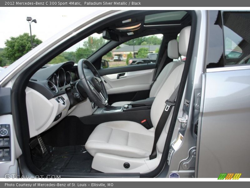 Palladium Silver Metallic / Black 2012 Mercedes-Benz C 300 Sport 4Matic