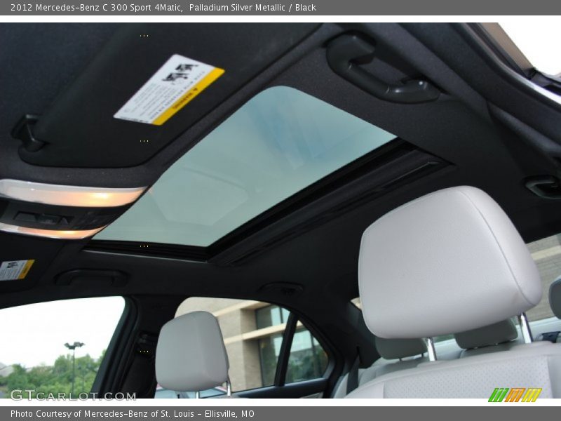 Palladium Silver Metallic / Black 2012 Mercedes-Benz C 300 Sport 4Matic