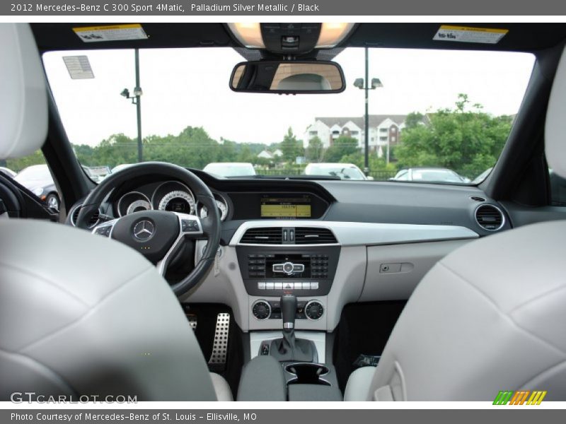 Palladium Silver Metallic / Black 2012 Mercedes-Benz C 300 Sport 4Matic