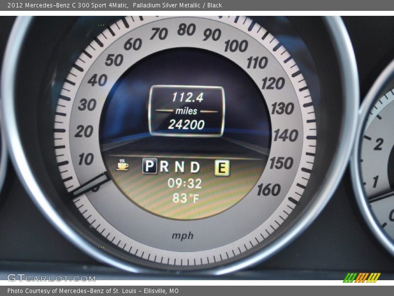 Palladium Silver Metallic / Black 2012 Mercedes-Benz C 300 Sport 4Matic