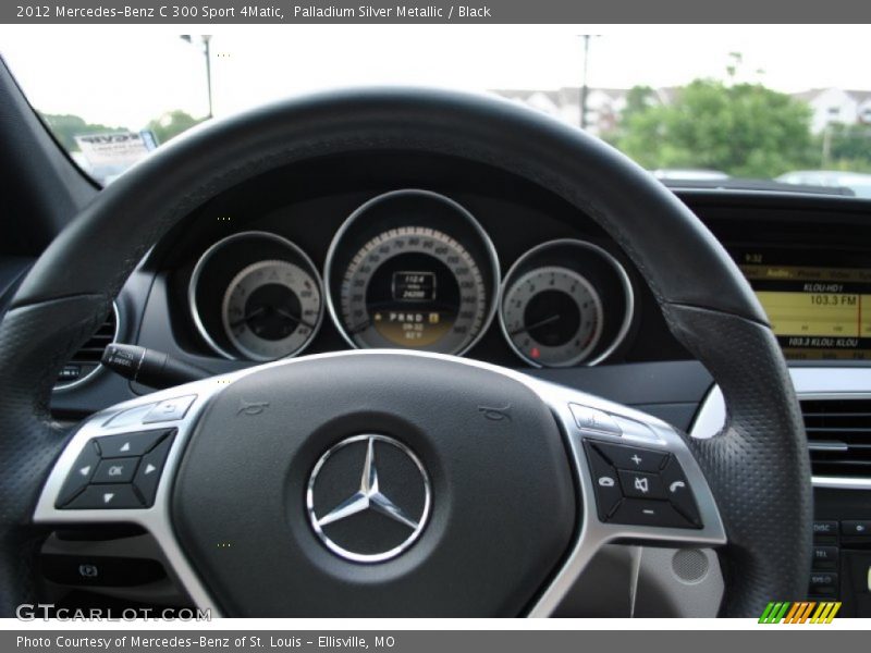 Palladium Silver Metallic / Black 2012 Mercedes-Benz C 300 Sport 4Matic