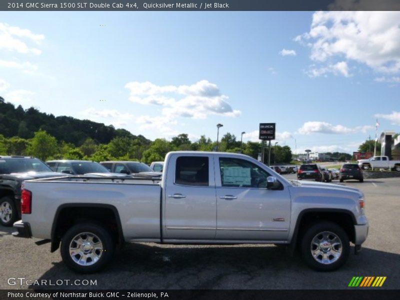 Quicksilver Metallic / Jet Black 2014 GMC Sierra 1500 SLT Double Cab 4x4