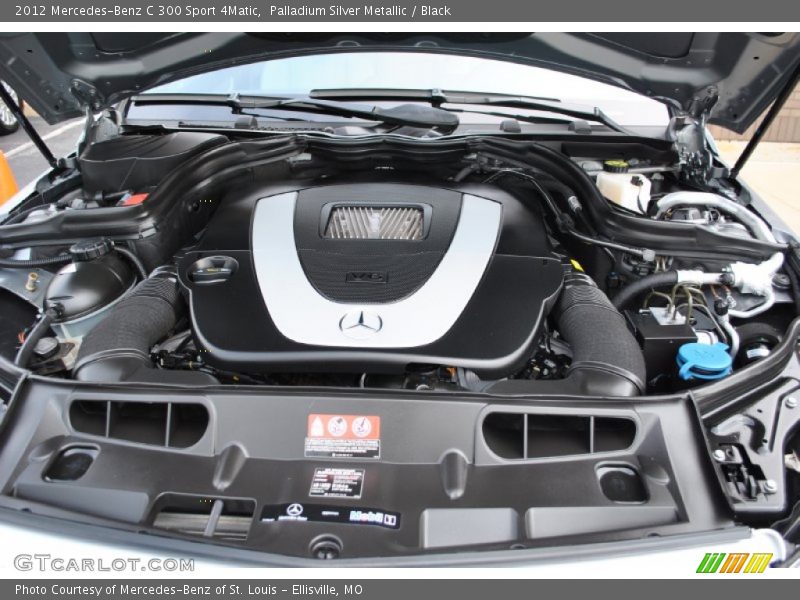 Palladium Silver Metallic / Black 2012 Mercedes-Benz C 300 Sport 4Matic