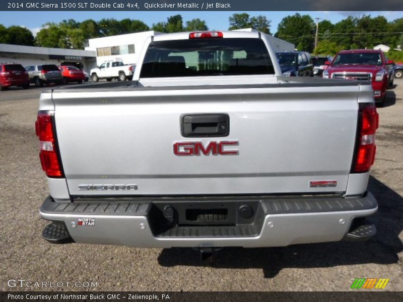 Quicksilver Metallic / Jet Black 2014 GMC Sierra 1500 SLT Double Cab 4x4