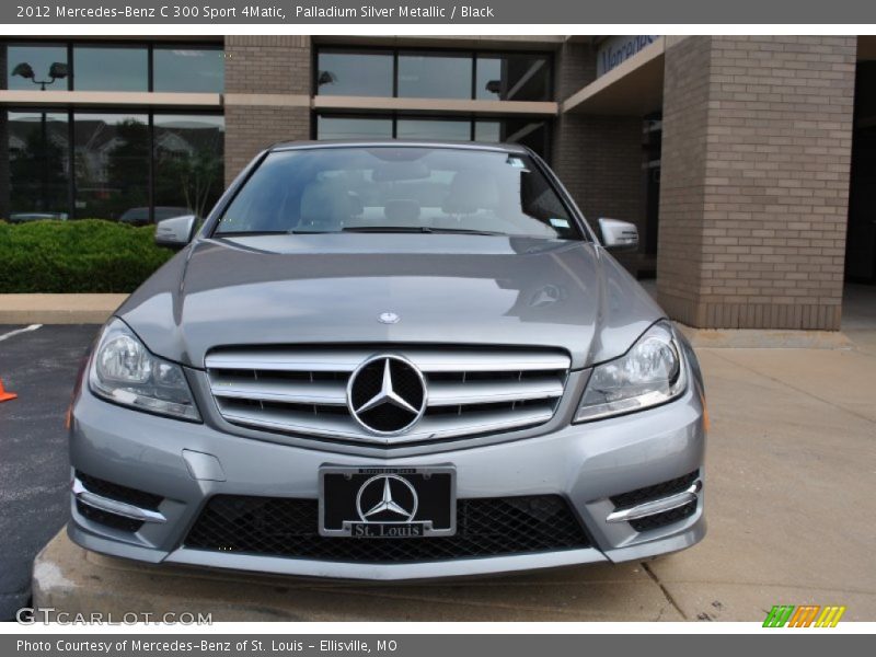 Palladium Silver Metallic / Black 2012 Mercedes-Benz C 300 Sport 4Matic