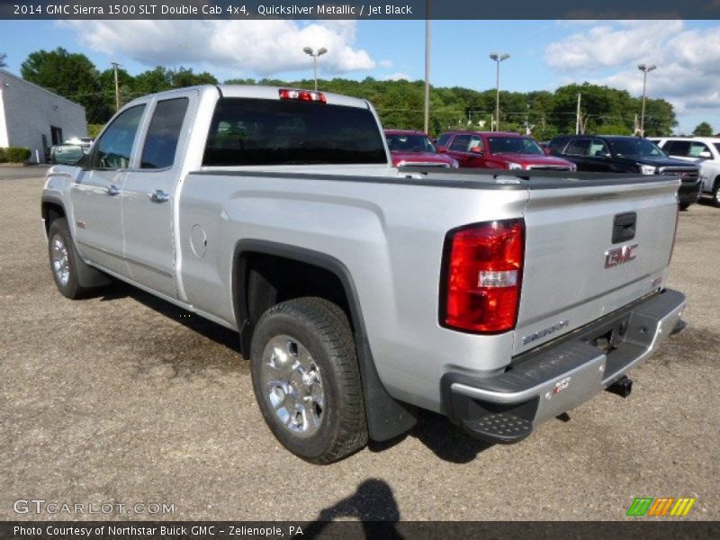Quicksilver Metallic / Jet Black 2014 GMC Sierra 1500 SLT Double Cab 4x4