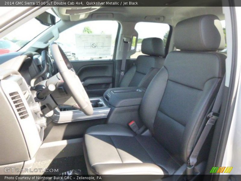 Quicksilver Metallic / Jet Black 2014 GMC Sierra 1500 SLT Double Cab 4x4