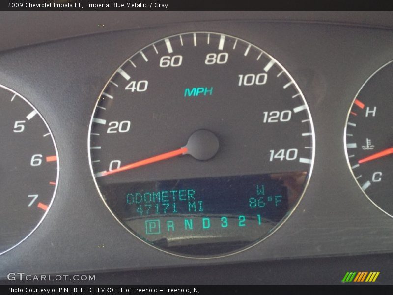 Imperial Blue Metallic / Gray 2009 Chevrolet Impala LT