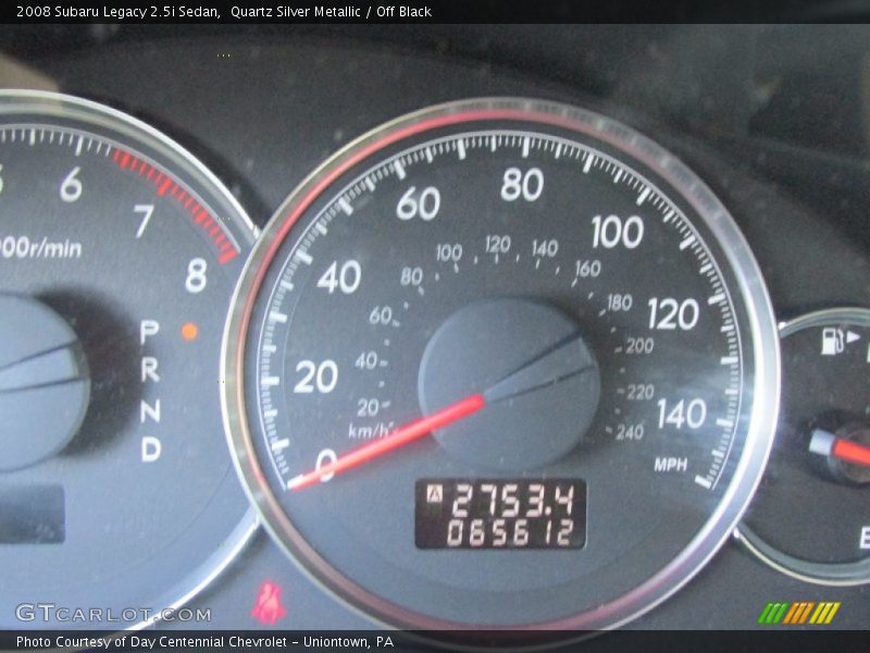 Quartz Silver Metallic / Off Black 2008 Subaru Legacy 2.5i Sedan